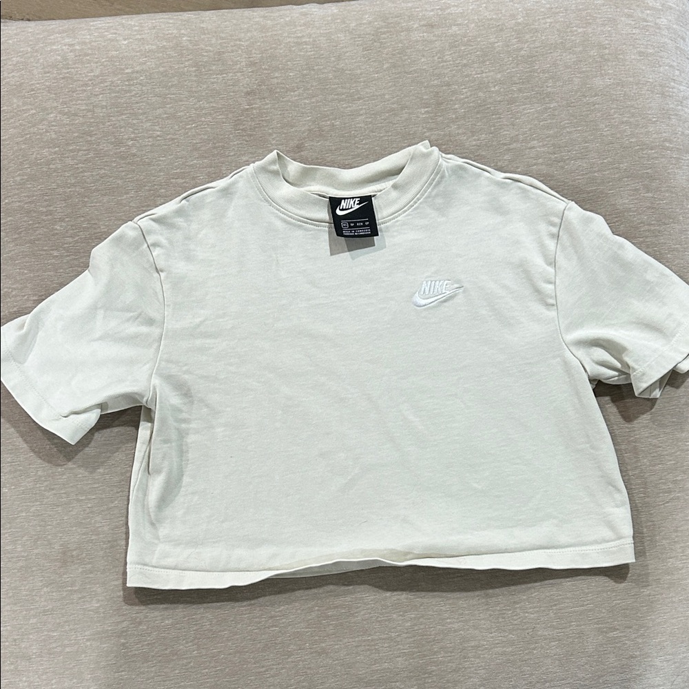 Nike Women's Off-White Crop Top